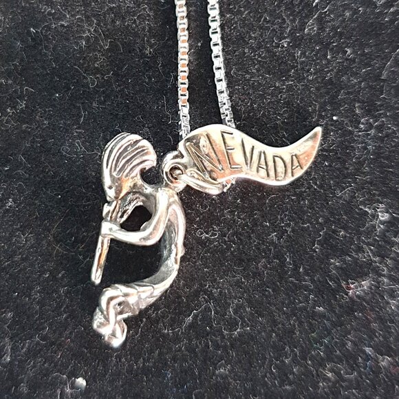 Vintage Sterling Silver Native American Kokopelli Flute Dancer Pendant Necklace - Picture 5 of 11
